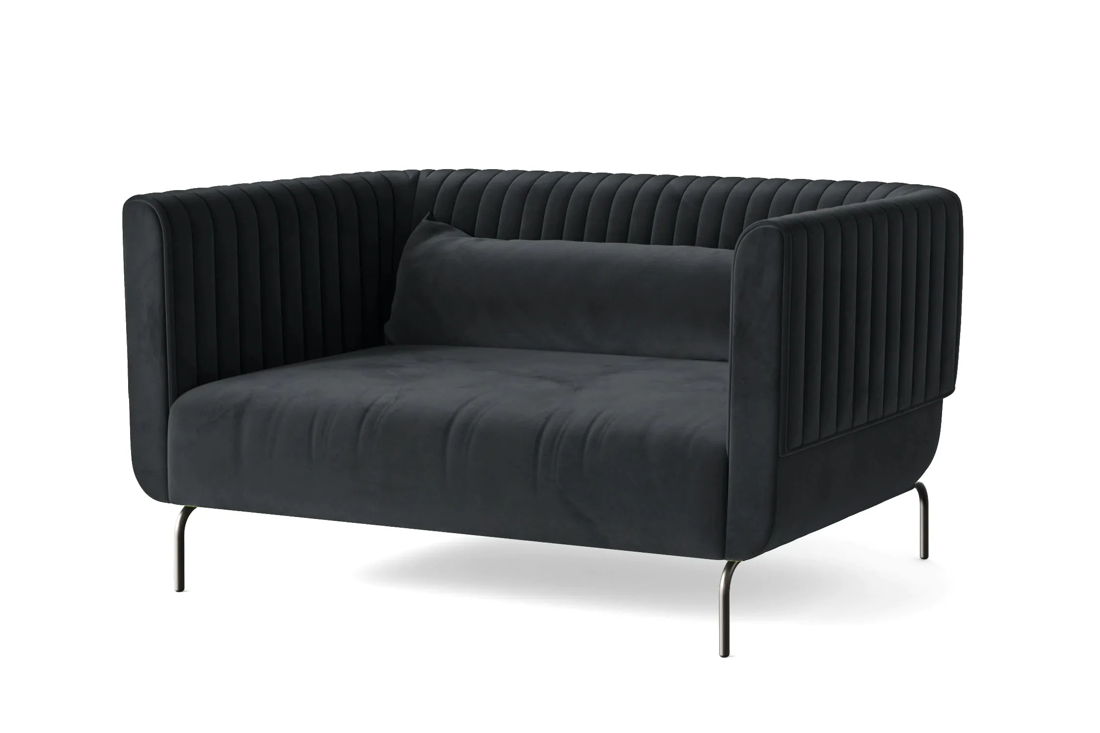 Jackson 2 Seater Sofa Dark Grey Velvet