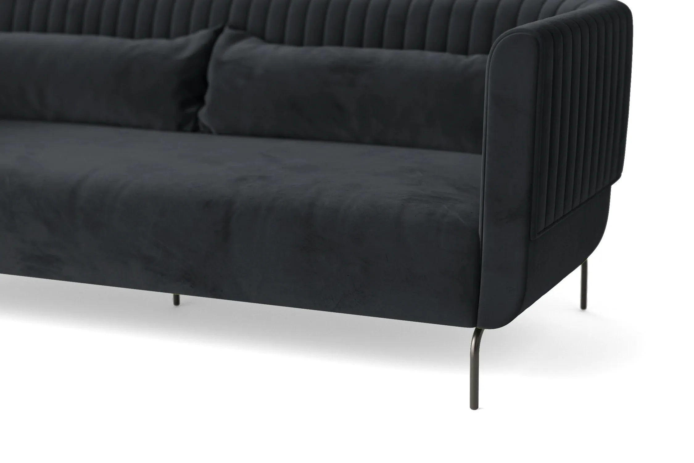 Jackson 2 Seater Sofa Dark Grey Velvet