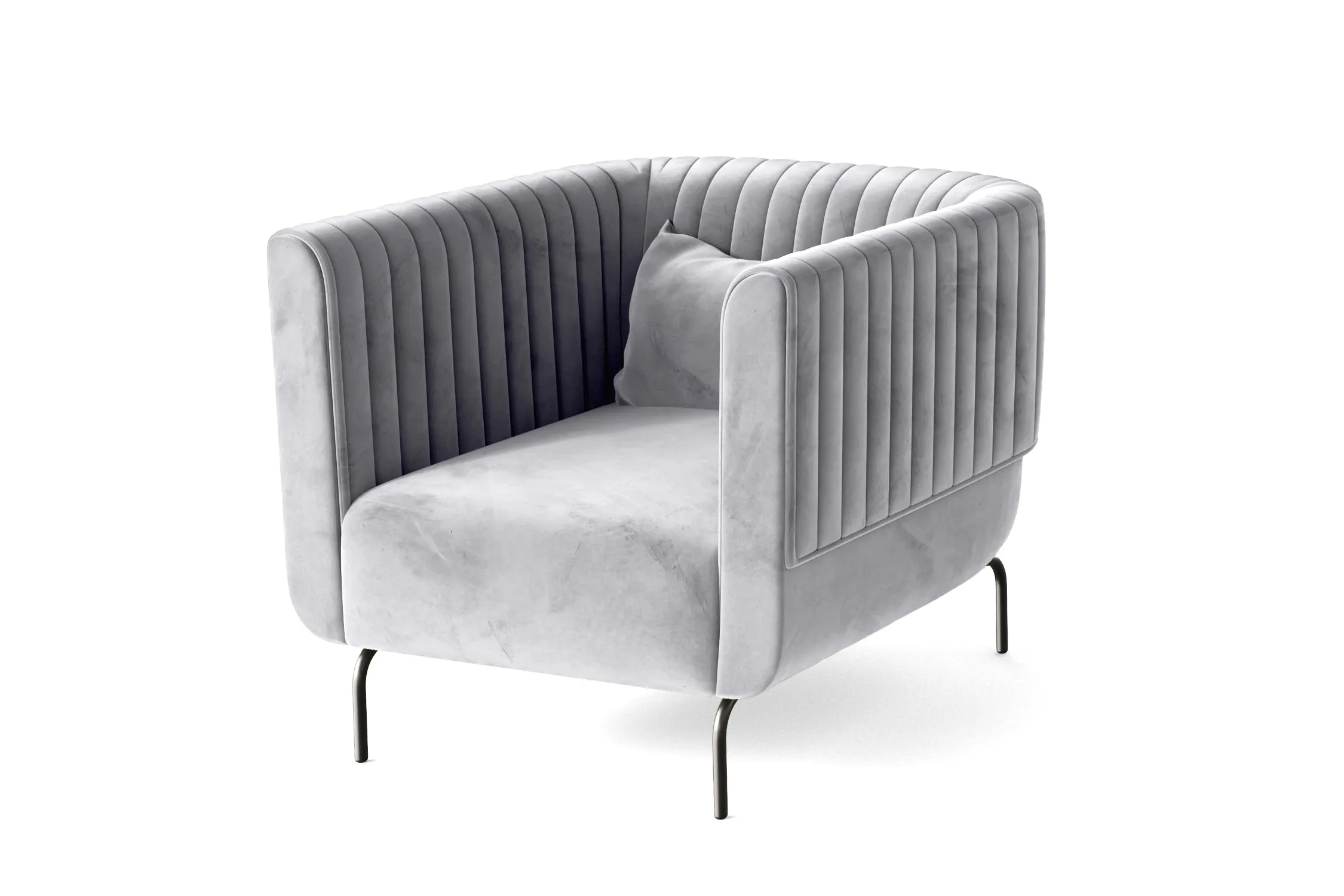 Jackson Armchair Silver Velvet