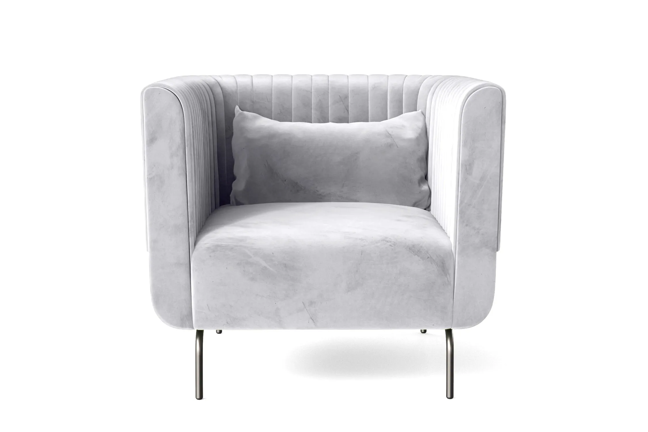 Jackson Armchair Silver Velvet