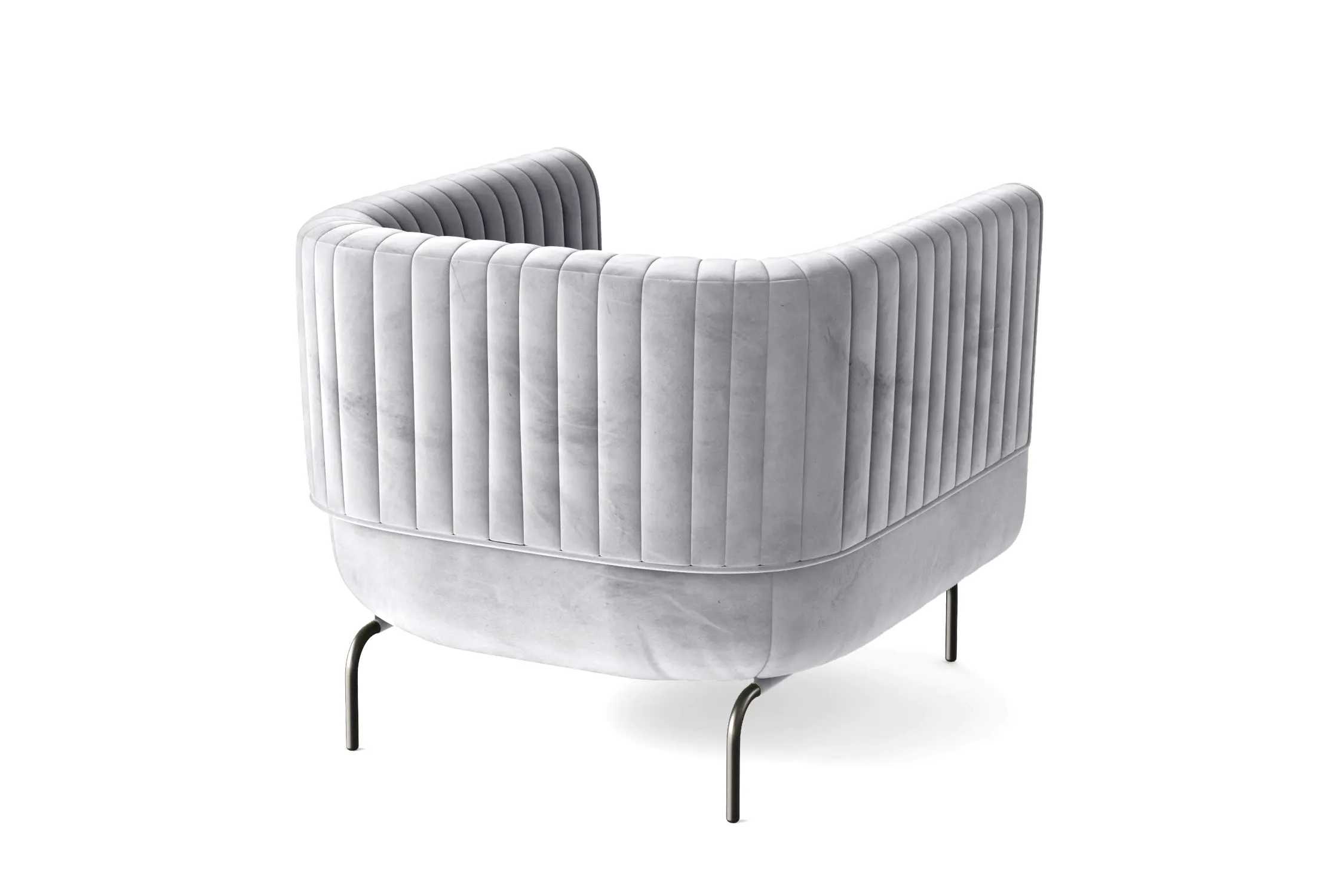 Jackson Armchair Silver Velvet