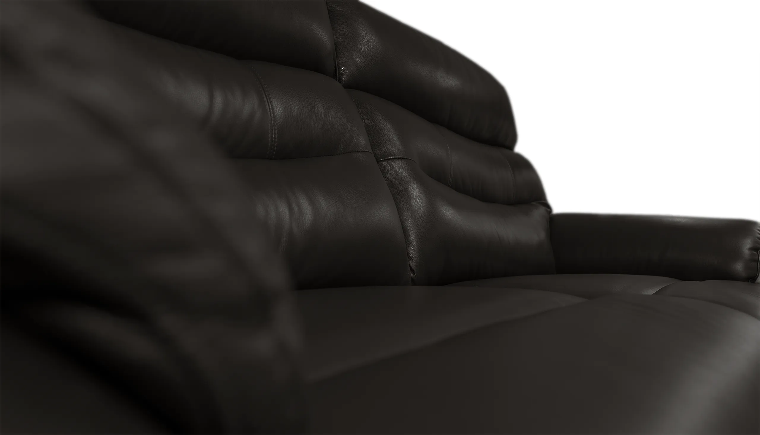 James Large Double Manual Recliner Leather Corner Sofa