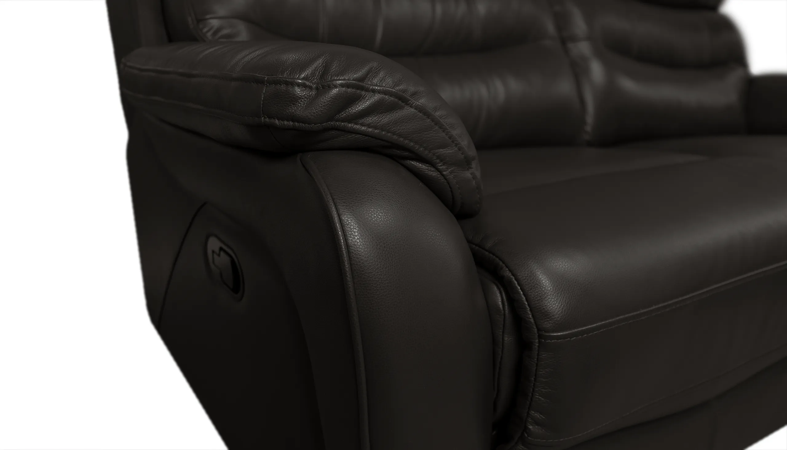 James Large Double Manual Recliner Leather Corner Sofa