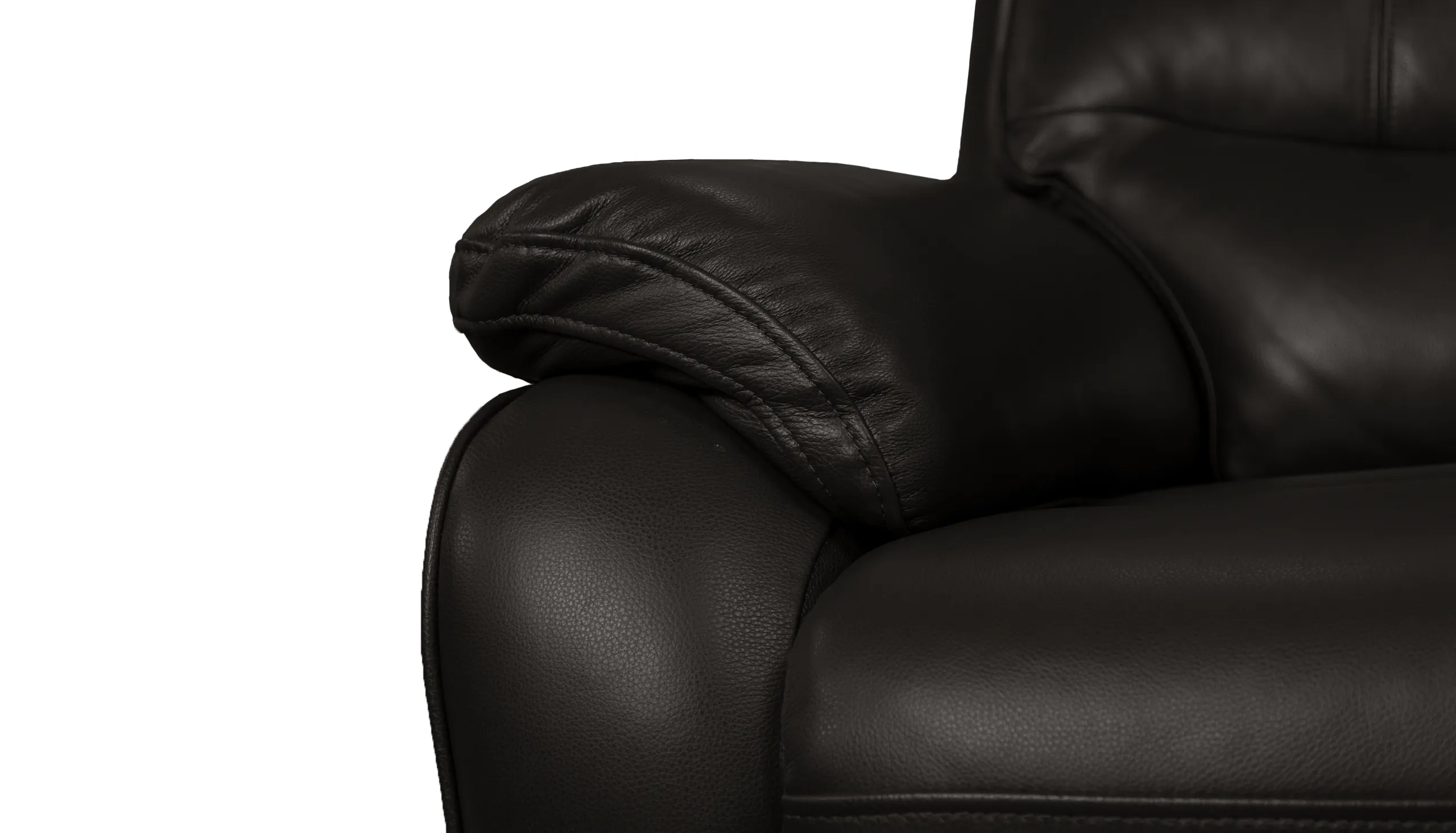 James Large Double Manual Recliner Leather Corner Sofa