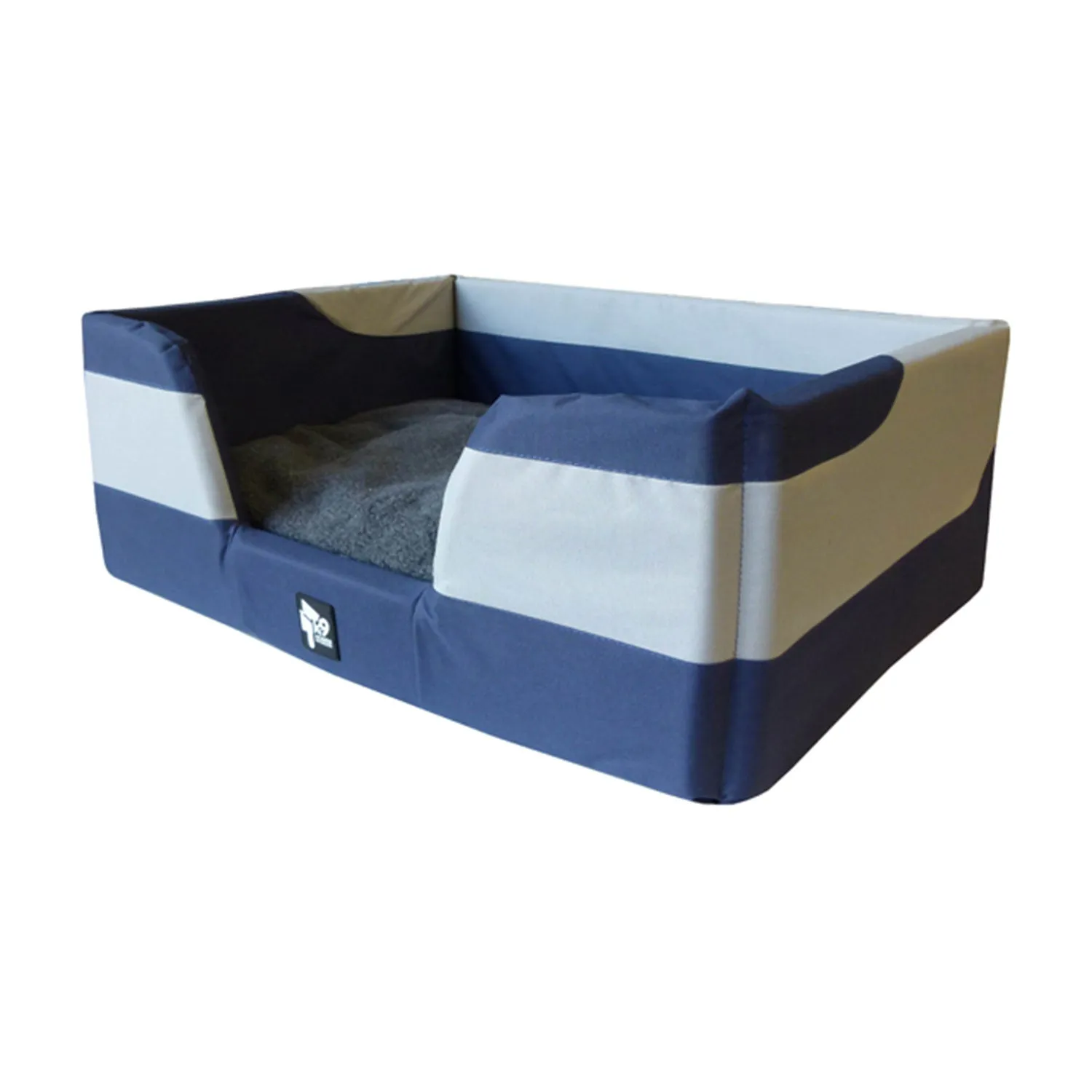 K9 Dry Comfort Basket Bed Blue & Grey