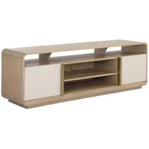 Kayden Media Console, Cream Shagreen