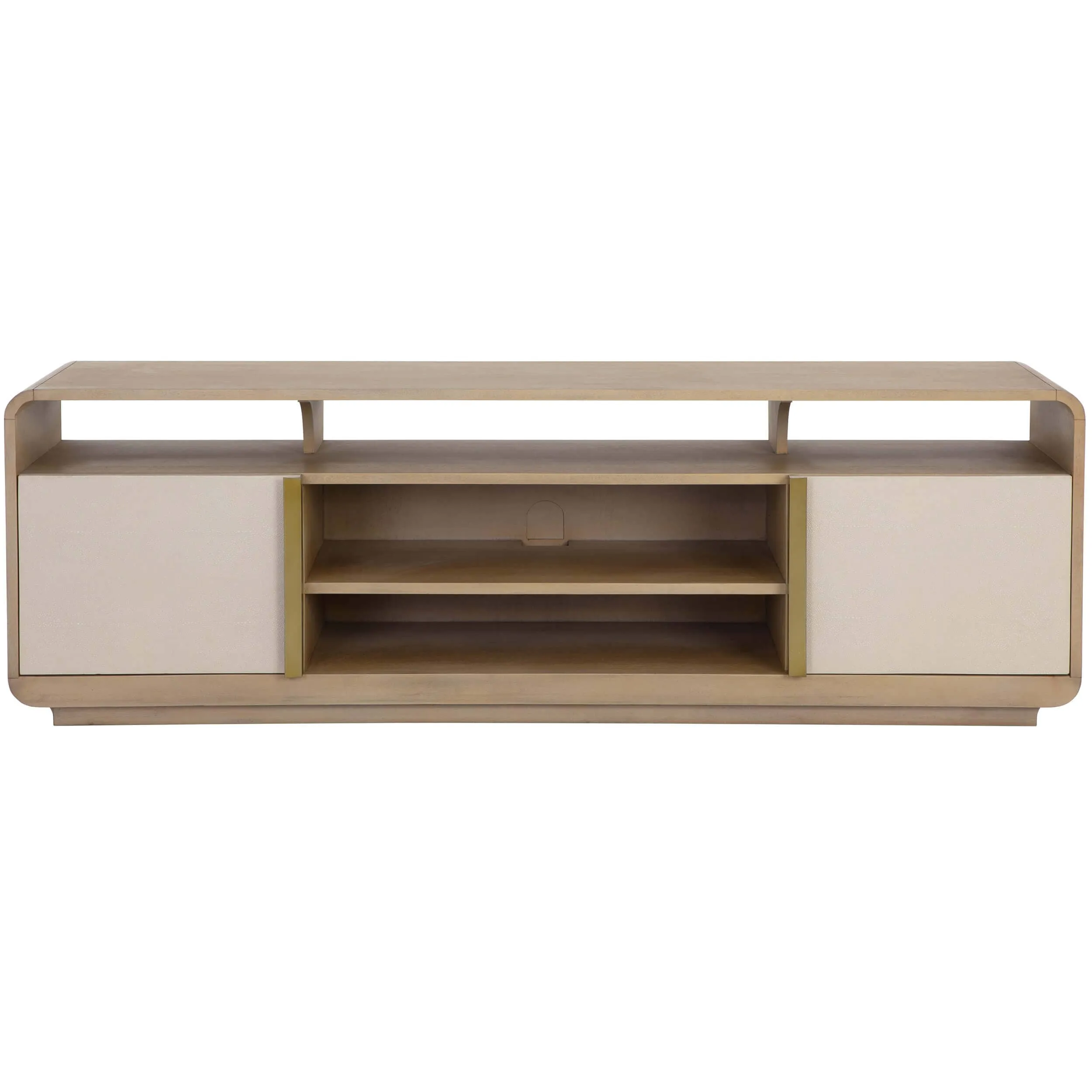 Kayden Media Console, Cream Shagreen