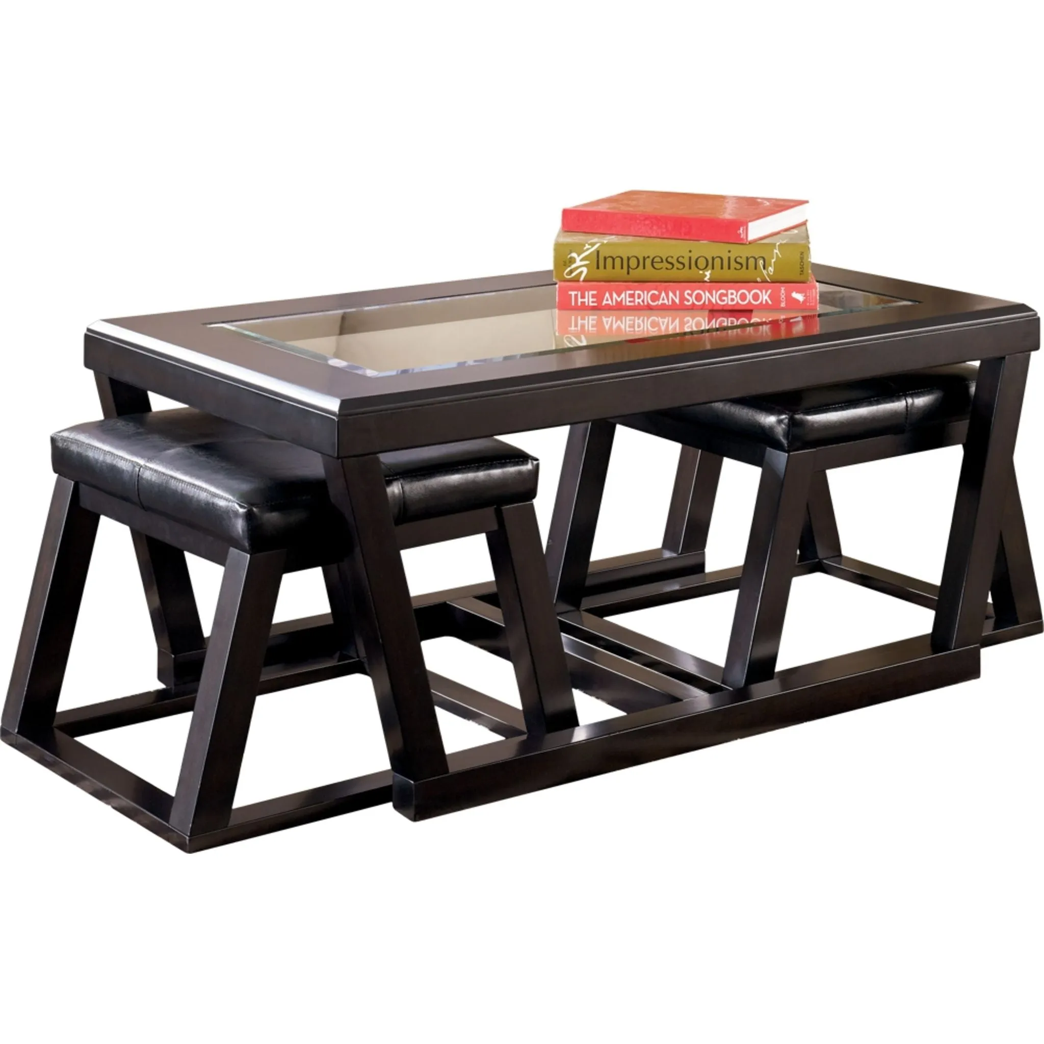 Kelton Cocktail Table with 2 Stools