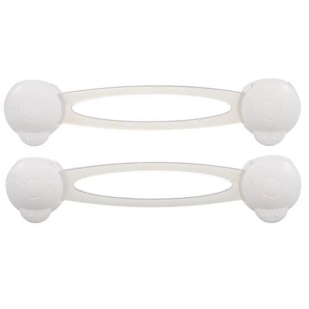 Kidco 2-Pack secureSTICK Flexible Strap Locks - White