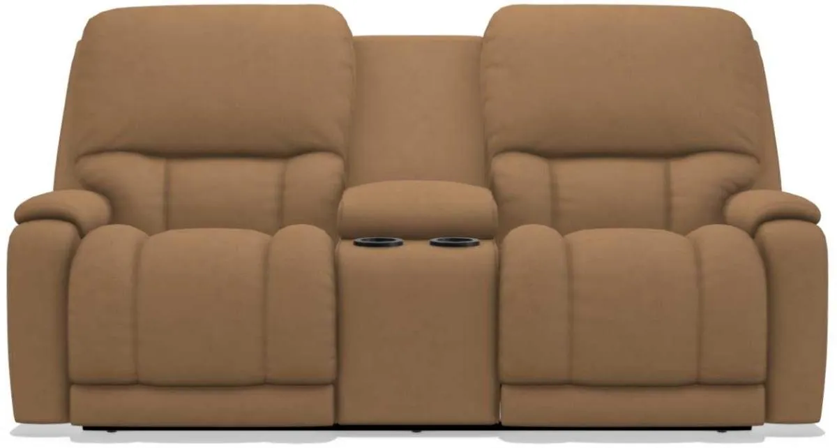 La-Z-Boy Greyson Fawn Power Reclining Loveseat with Headrest And Console