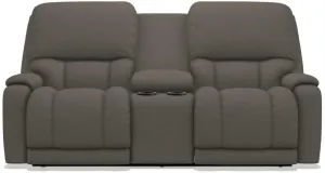 La-Z-Boy Greyson Granite Power Reclining Loveseat with Headrest And Console