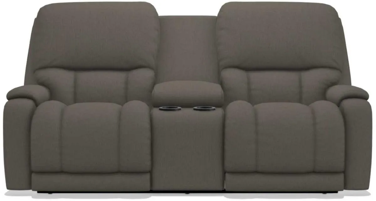 La-Z-Boy Greyson Granite Power Reclining Loveseat with Headrest And Console