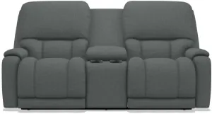 La-Z-Boy Greyson Grey Power Reclining Loveseat with Headrest And Console