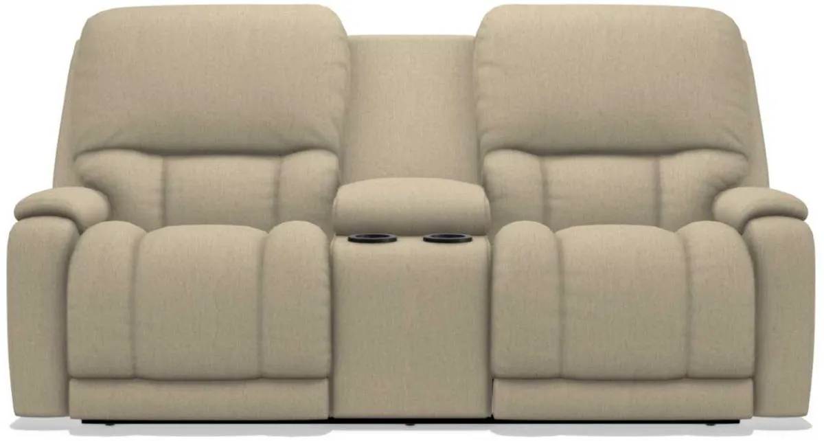 La-Z-Boy Greyson Toast Power Reclining Loveseat with Headrest And Console