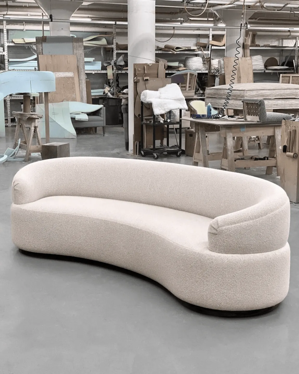 Lionel Performance Boucle Curve Sofa