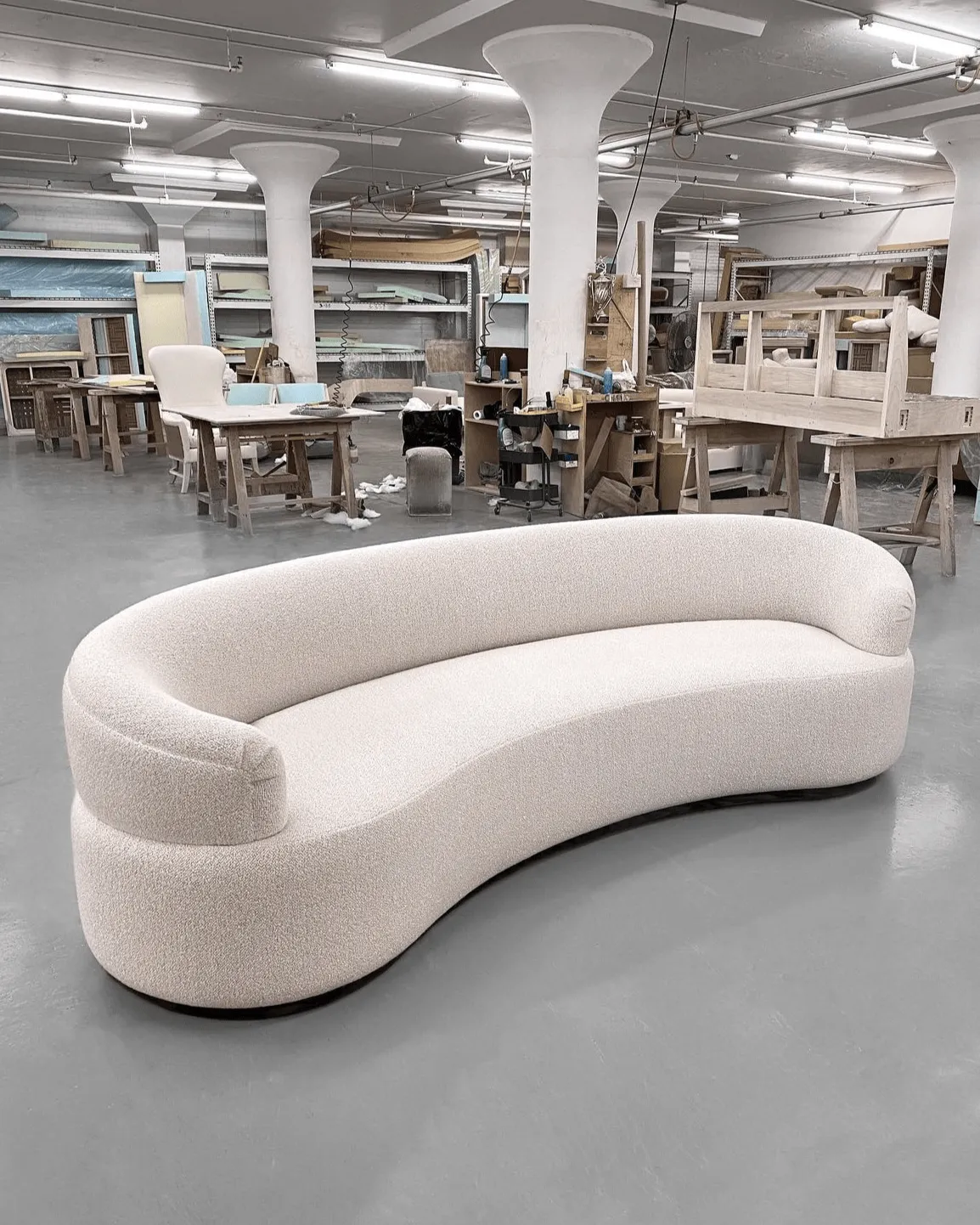 Lionel Performance Boucle Curve Sofa