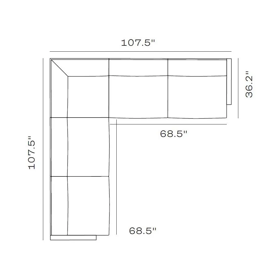 Lissoni 5 Seater Sectional Sofa