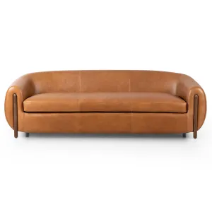 Lyla 86" Leather Sofa, Valencia Camel