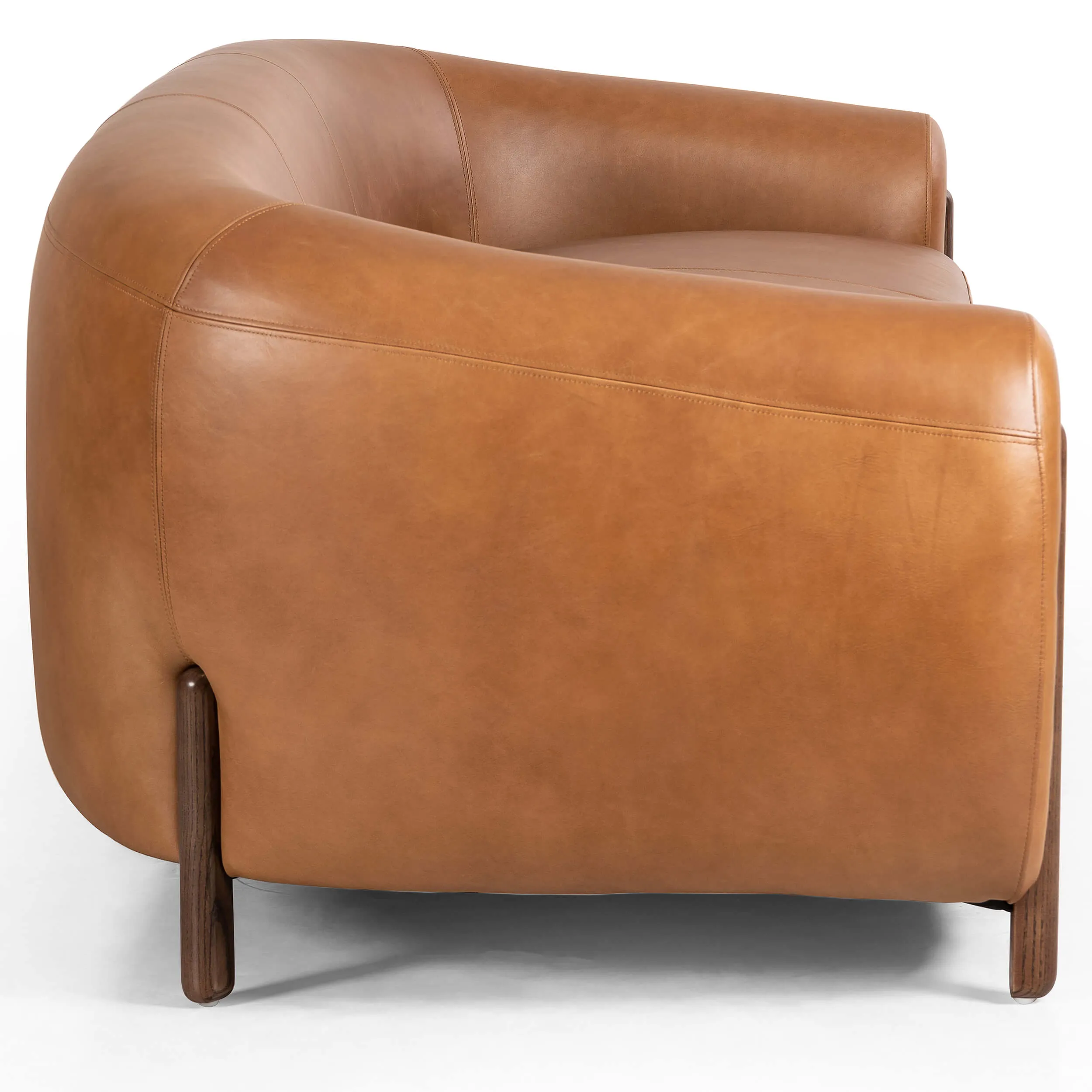 Lyla 86" Leather Sofa, Valencia Camel