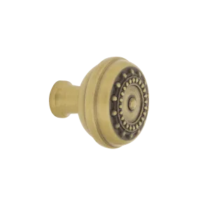 Meadows Brass 1 3/8" Cabinet Knob in Antique Brass