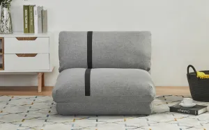 Milne Fabric Sofa Bed Light Grey