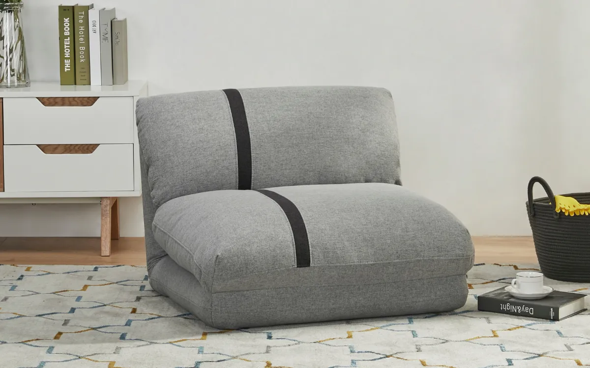 Milne Fabric Sofa Bed Light Grey