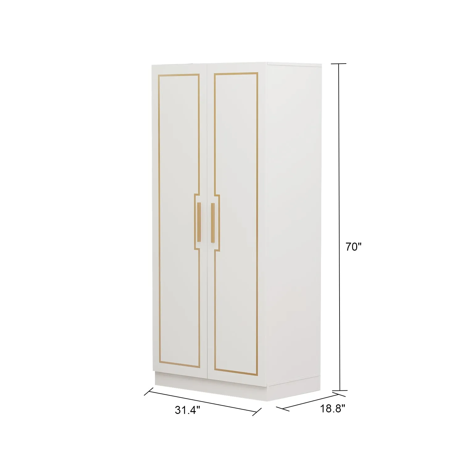 Modern Armoire Wardrobe Bedroom Storage Closet Wooden