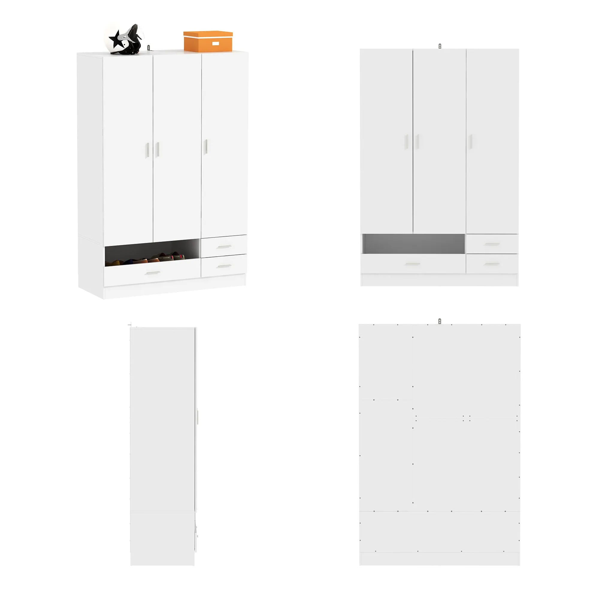 Modern Wardrobe With Shoe Storage Drawer