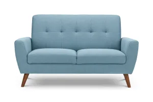 Monza 2 Seater Compact Retro Sofa - Blue