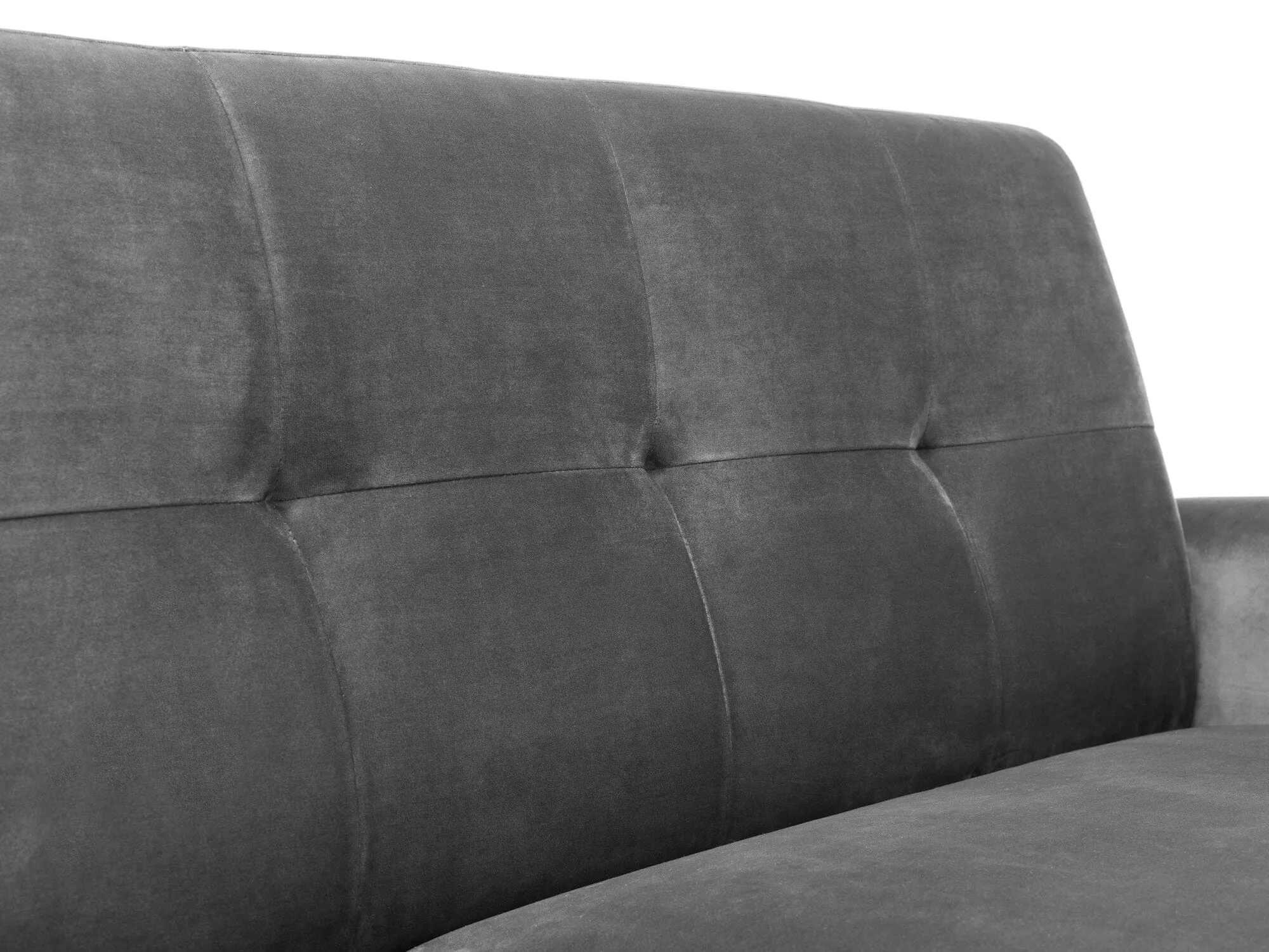 Monza 3 Seater In Dark Grey Velvet