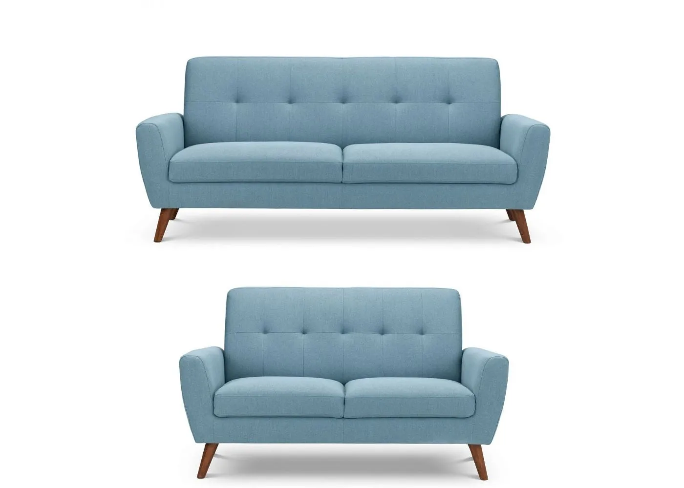 Monza Blue Compact Retro Sofa Range by Julian Bowen