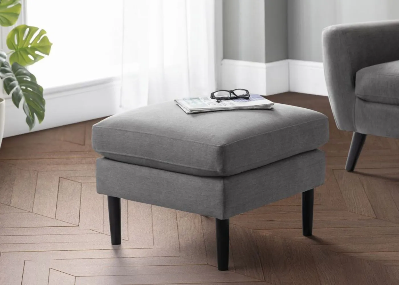 Monza Grey Compact Retro Sofa Range by Julian Bowen