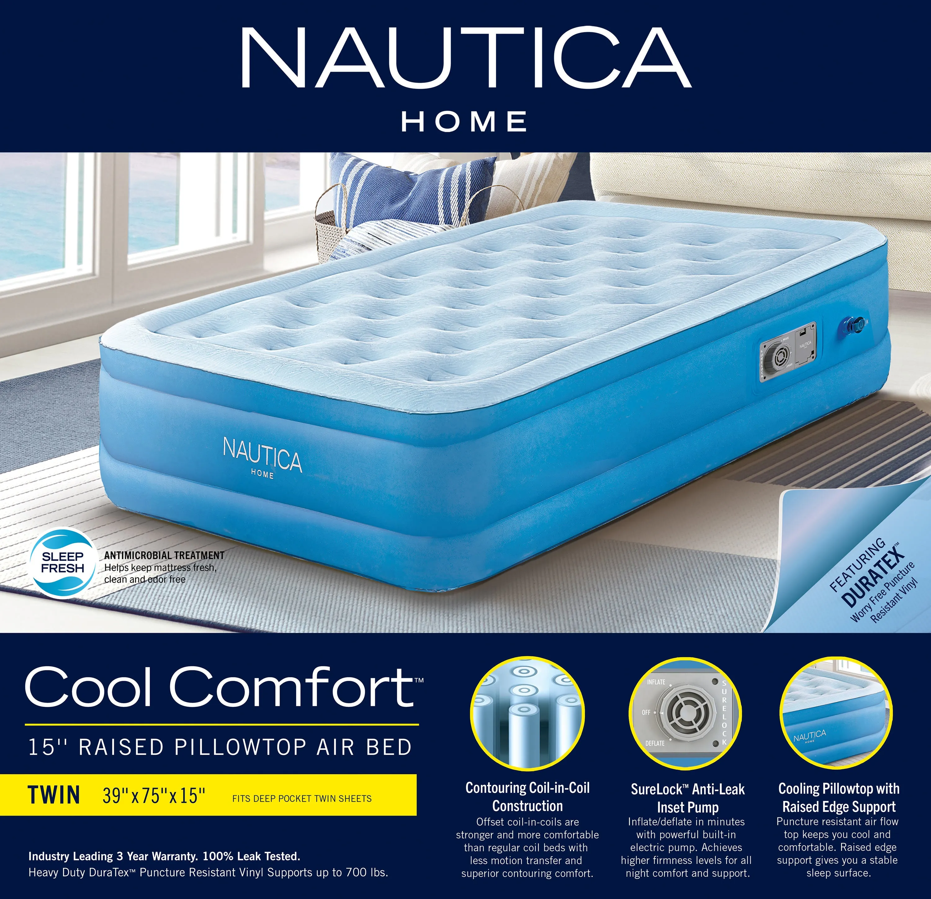 Nautica Home Cool Comfort™ Air Mattress