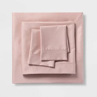 New - Threshold 500TC Cotton Blend Sateen 4-Piece Sheet Set Deep Pocket