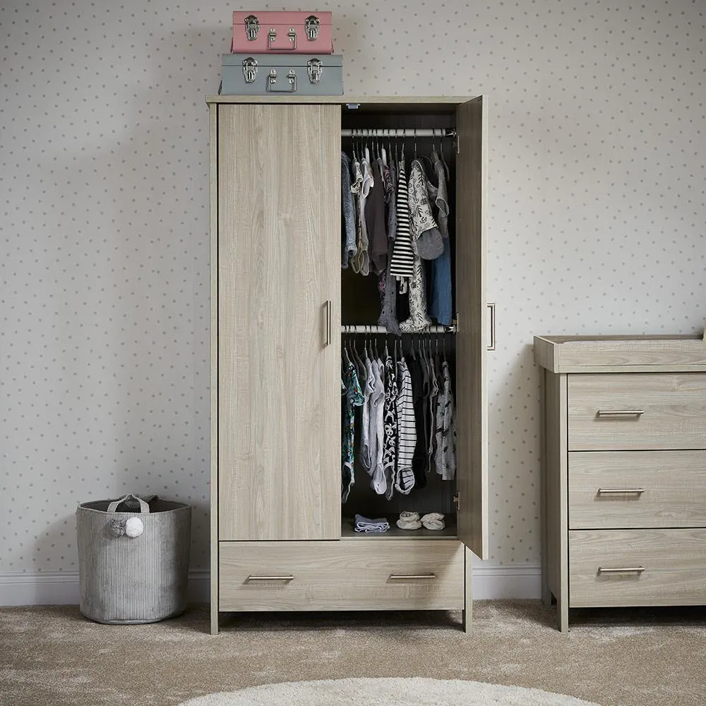 Nika Double Wardrobe - Grey Wash