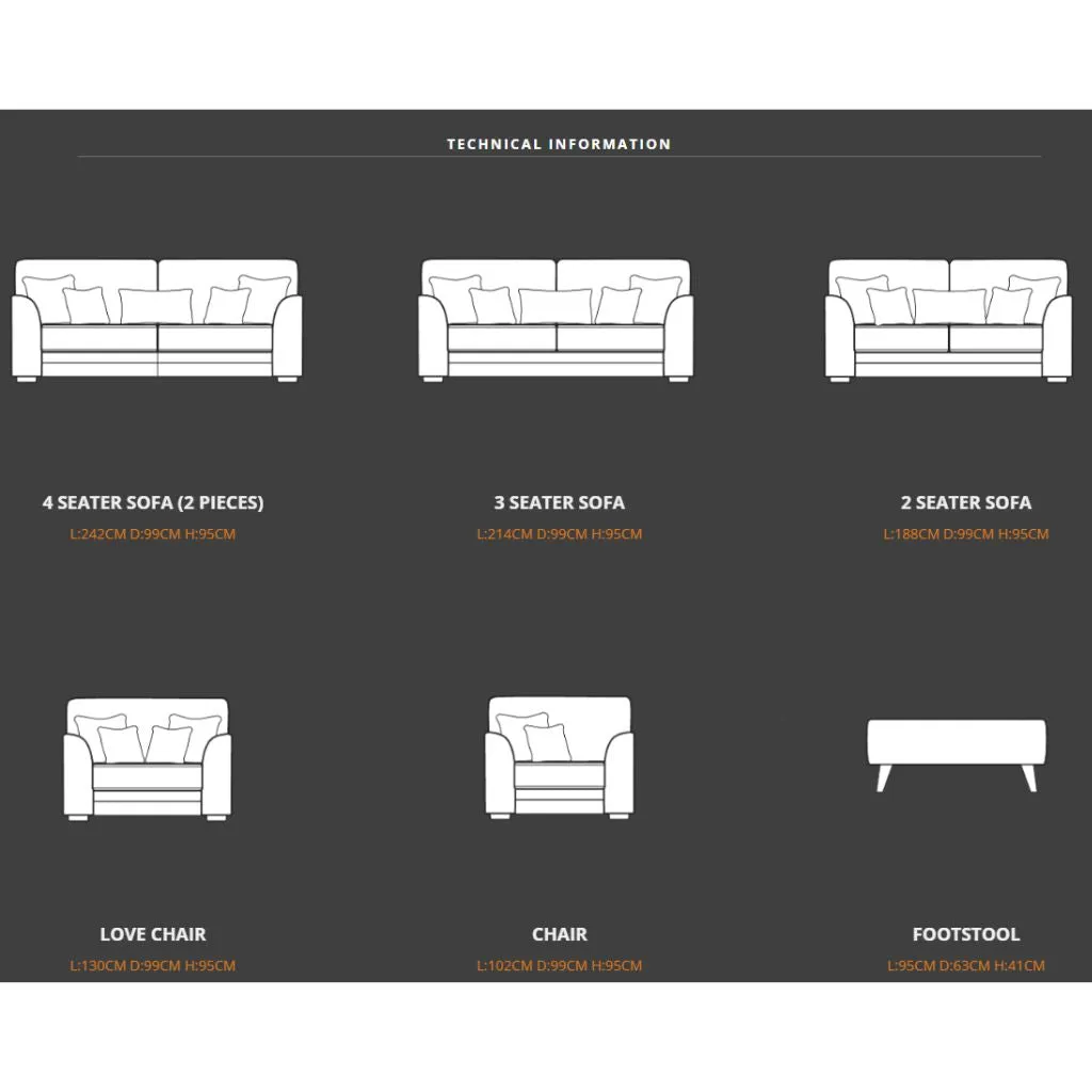 Oscar Sofa Range by Lebus