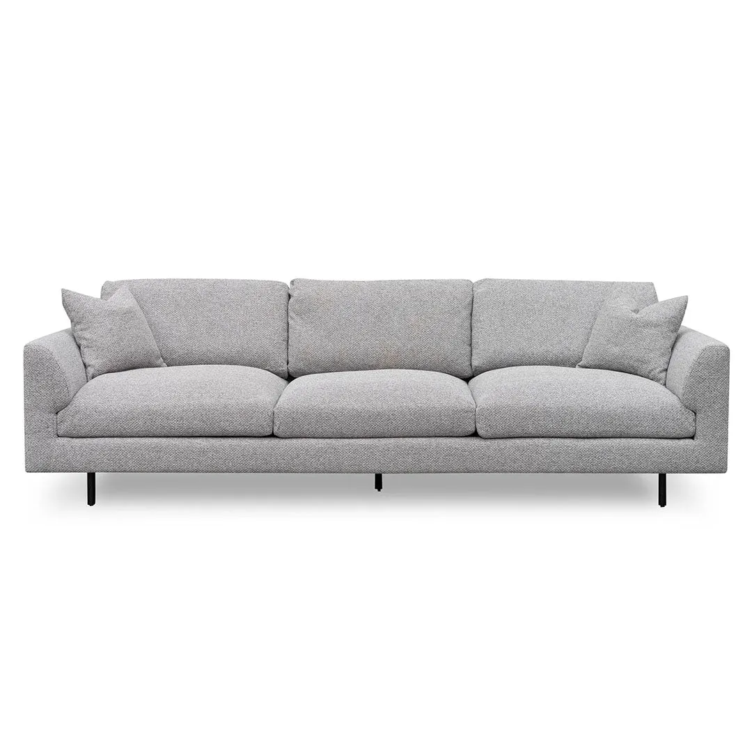 Osvaldo 4 Seater Fabric Sofa - Sterling Charcoal