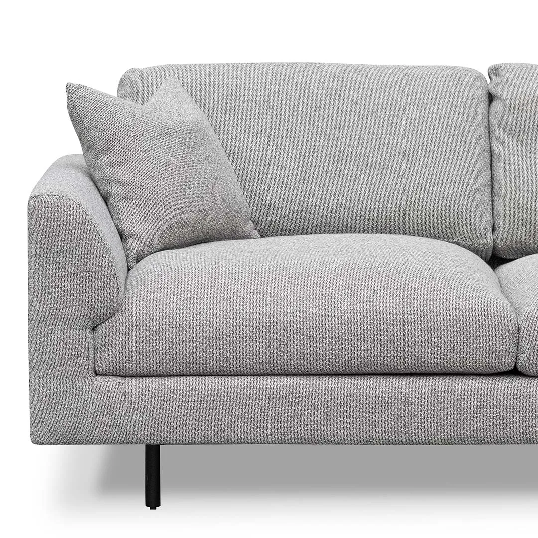 Osvaldo 4 Seater Fabric Sofa - Sterling Charcoal