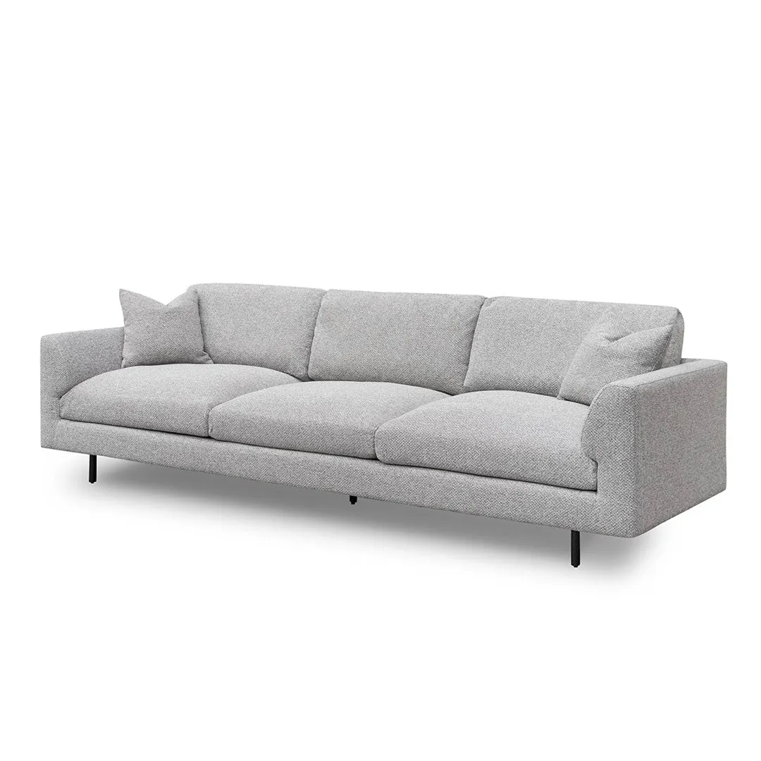 Osvaldo 4 Seater Fabric Sofa - Sterling Charcoal