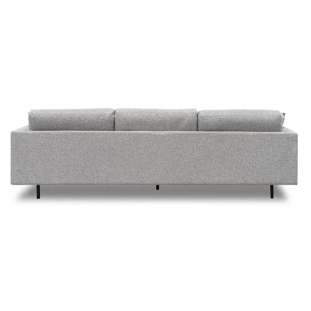 Osvaldo 4 Seater Fabric Sofa - Sterling Charcoal