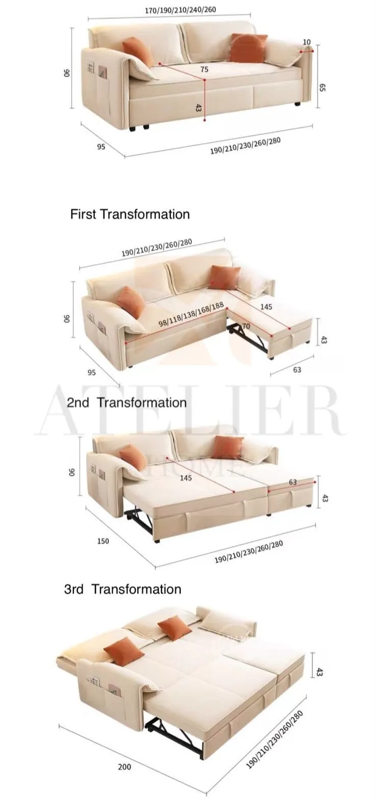 Percier Scratch Resistant Sofa Bed