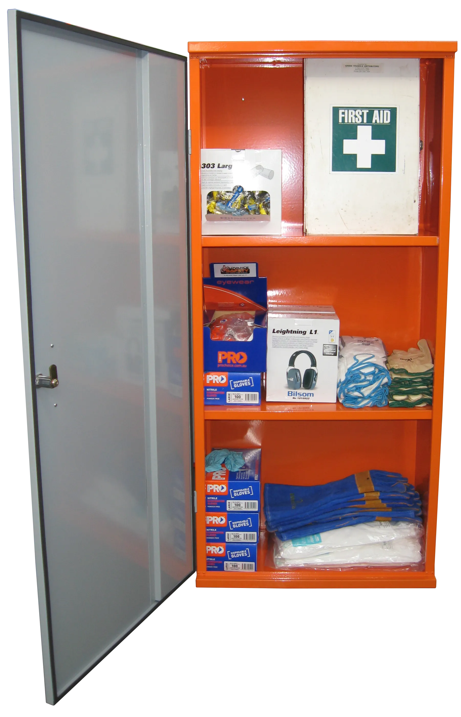 PPE Storage Cabinet - Single Door - 3 Shelves