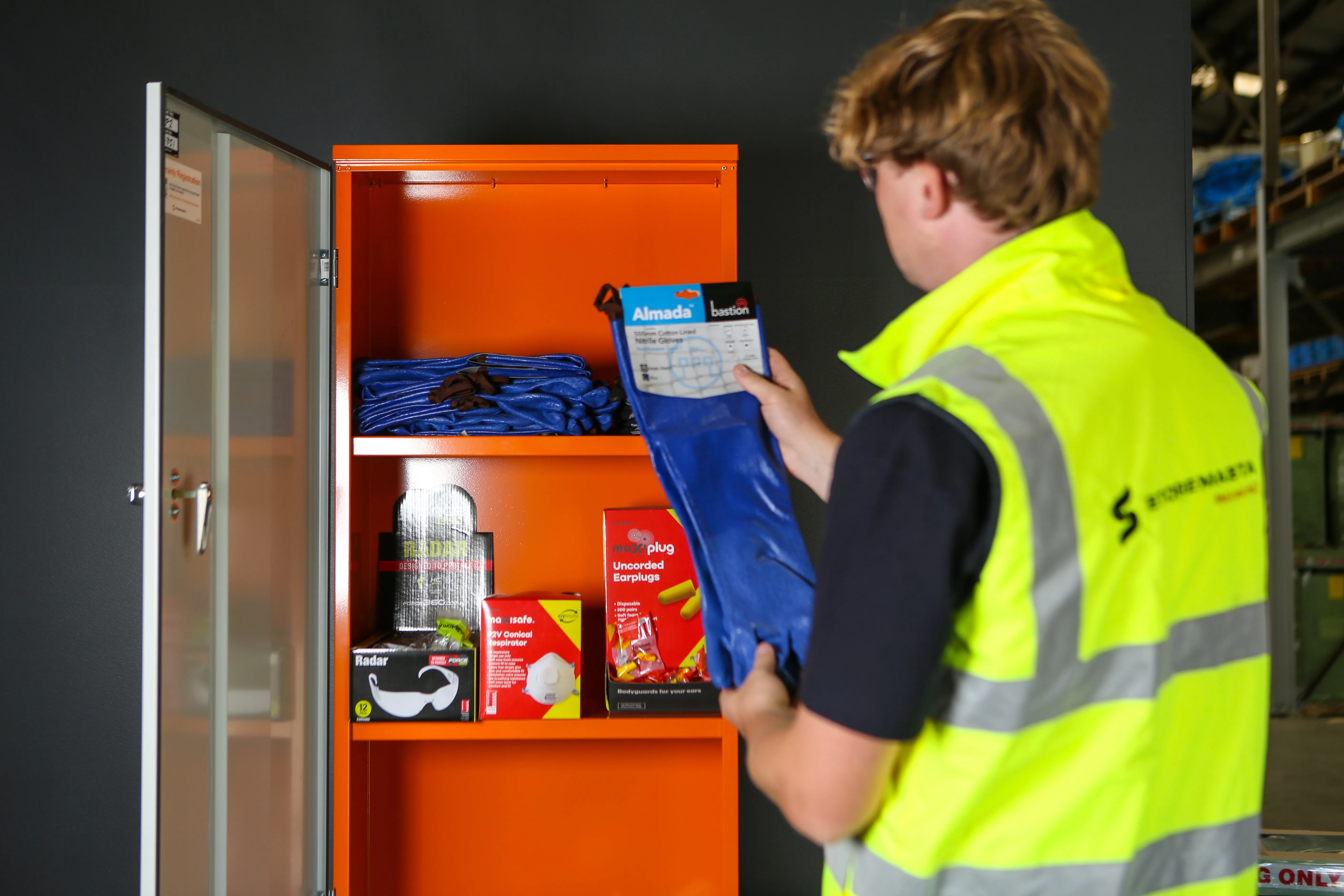 PPE Storage Cabinet - Single Door - 3 Shelves