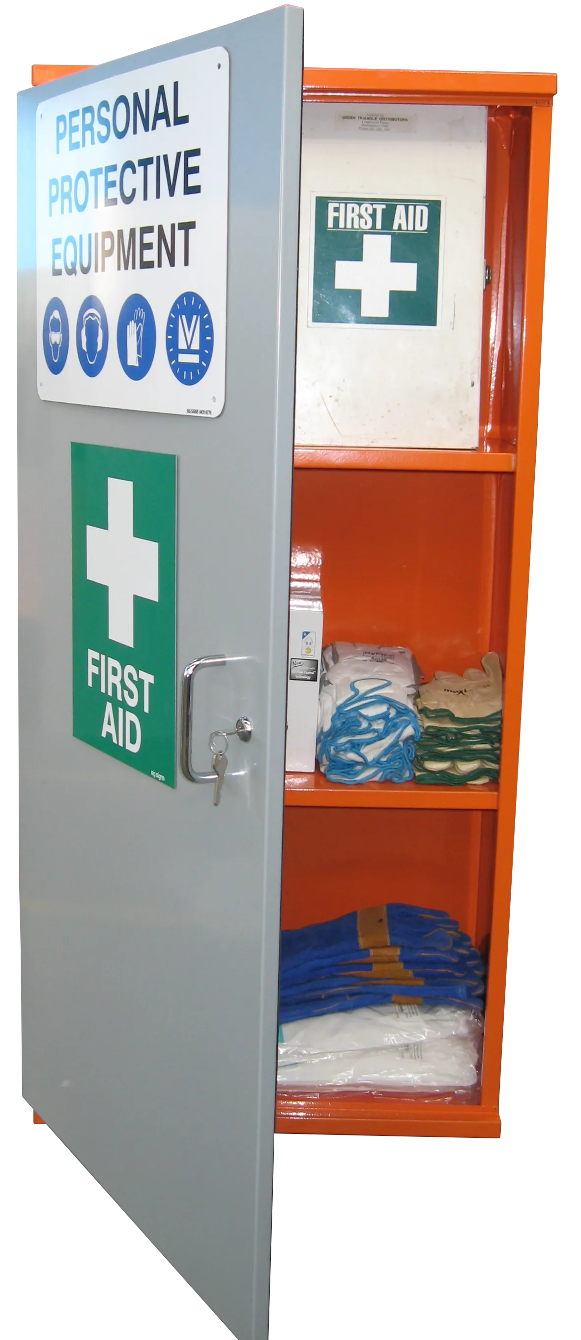 PPE Storage Cabinet - Single Door - 3 Shelves