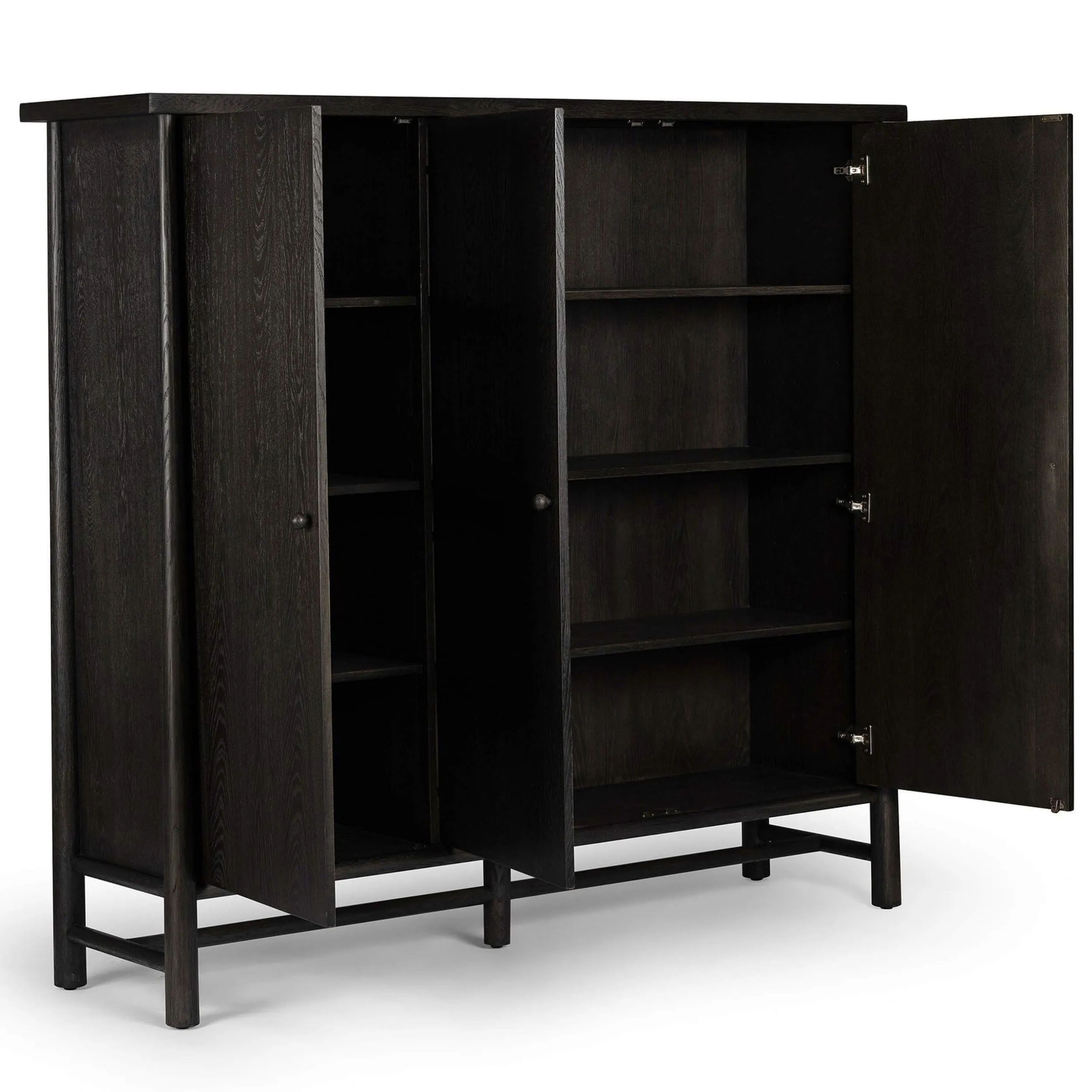 Renaud 3 Door Cabinet, Charcoal