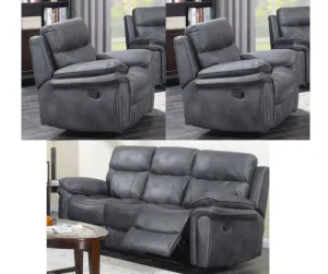 Richmond Charcoal Grey 3 1 1 Sofa Set by Annaghmore