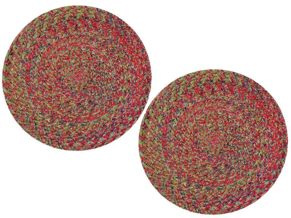 Round Coaster Set (6 PCS Set) Machine Washable Absorbent Size: 5 inch Diameter