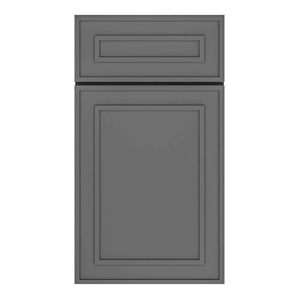 RTA - Elegant Shaker Grey - 33"W x 42"H -Wall Glass Door - Right