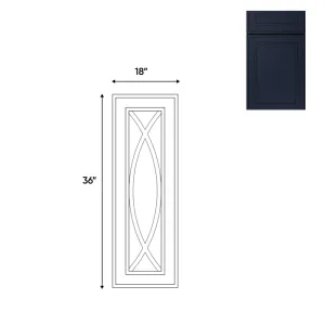 RTA - Elegant Shaker Navy - 18"W x 36"H -Wall Decoration Glass Door