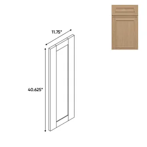 RTA - Elegant Shaker Oak - 11.75"W x 40.62"H - Matching Wall End Panel